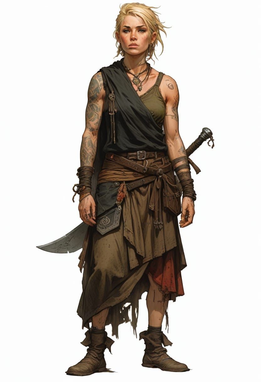 Vivid RPG Illustration of a 10th Century Female