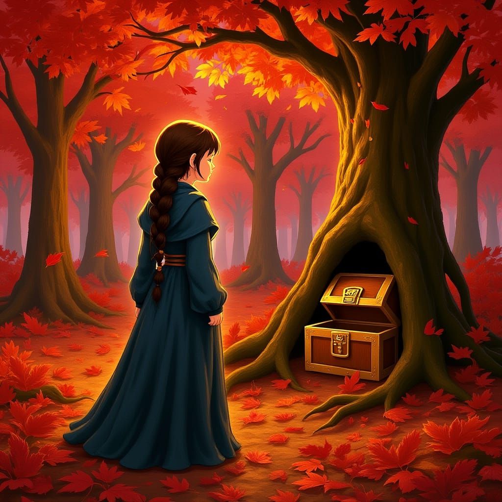 Autumn Forest Guardian with Braided Hair