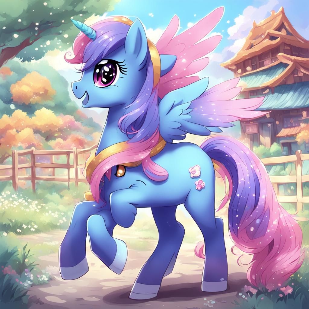 Cute My Little Pony OC in Anime Style