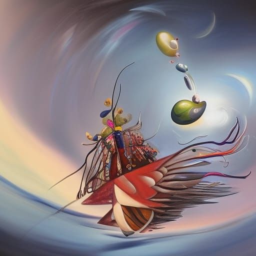 Abstract Butterfly Collection in Kandinsky Style