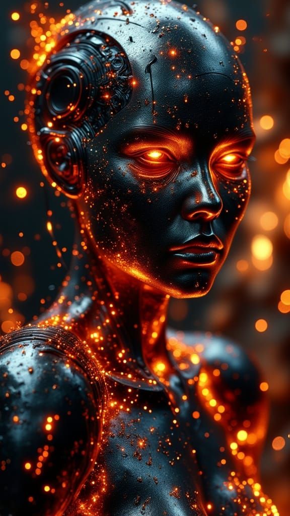 <lora:Exquisite Flux:1.0> a close up of a person with a glow...