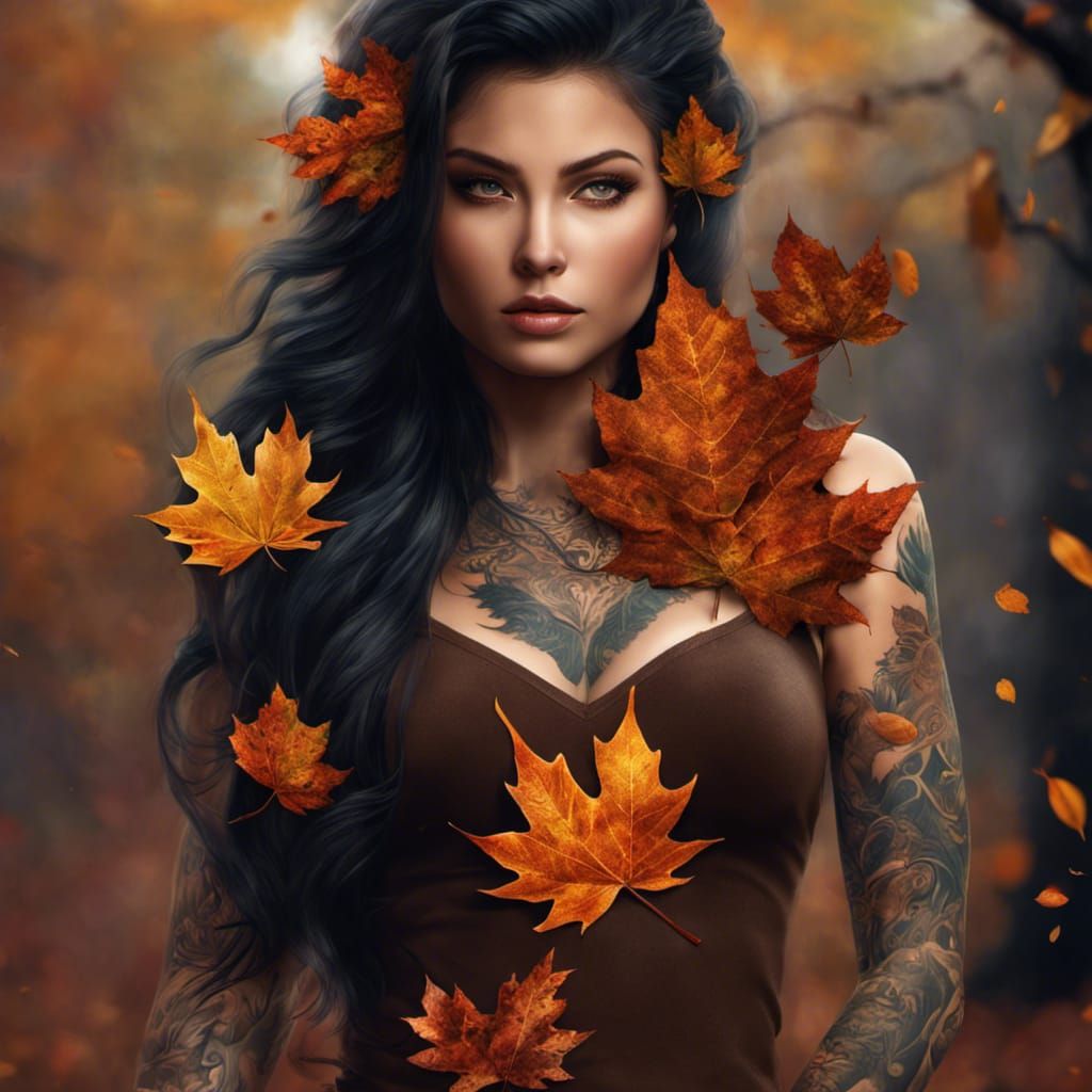 Autumn Enchantress Portrait in Nature