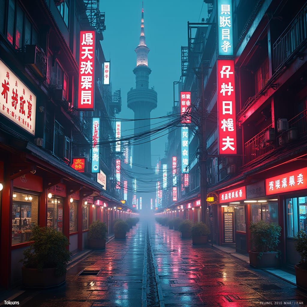 Cyberpunk Tokyo: Neon Metropolis in 2055