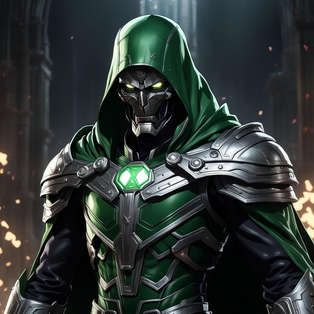 Gothic Victor von Doom: 3D Anime Art