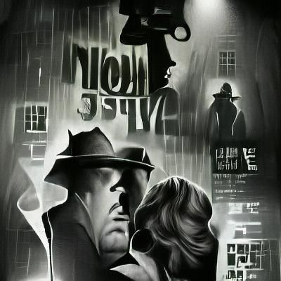 Classic Film Noir Detective Poster Art