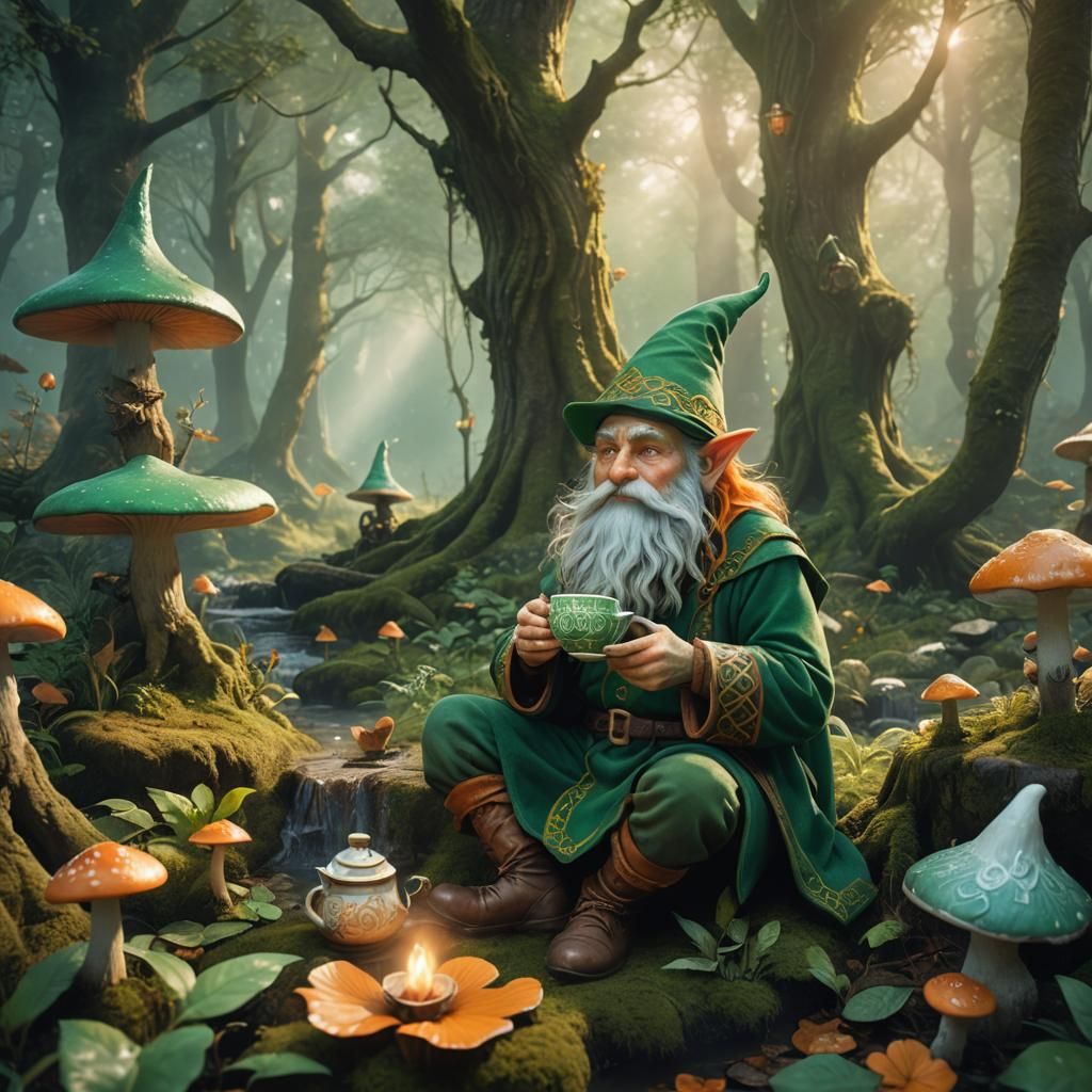 Mystical Forest Tea Party: Fantasy Concept Art