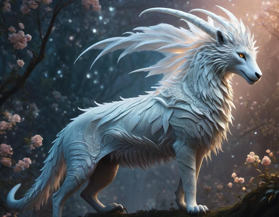 Ethereal Fantasy Creature in Soft Pastel Photorealism