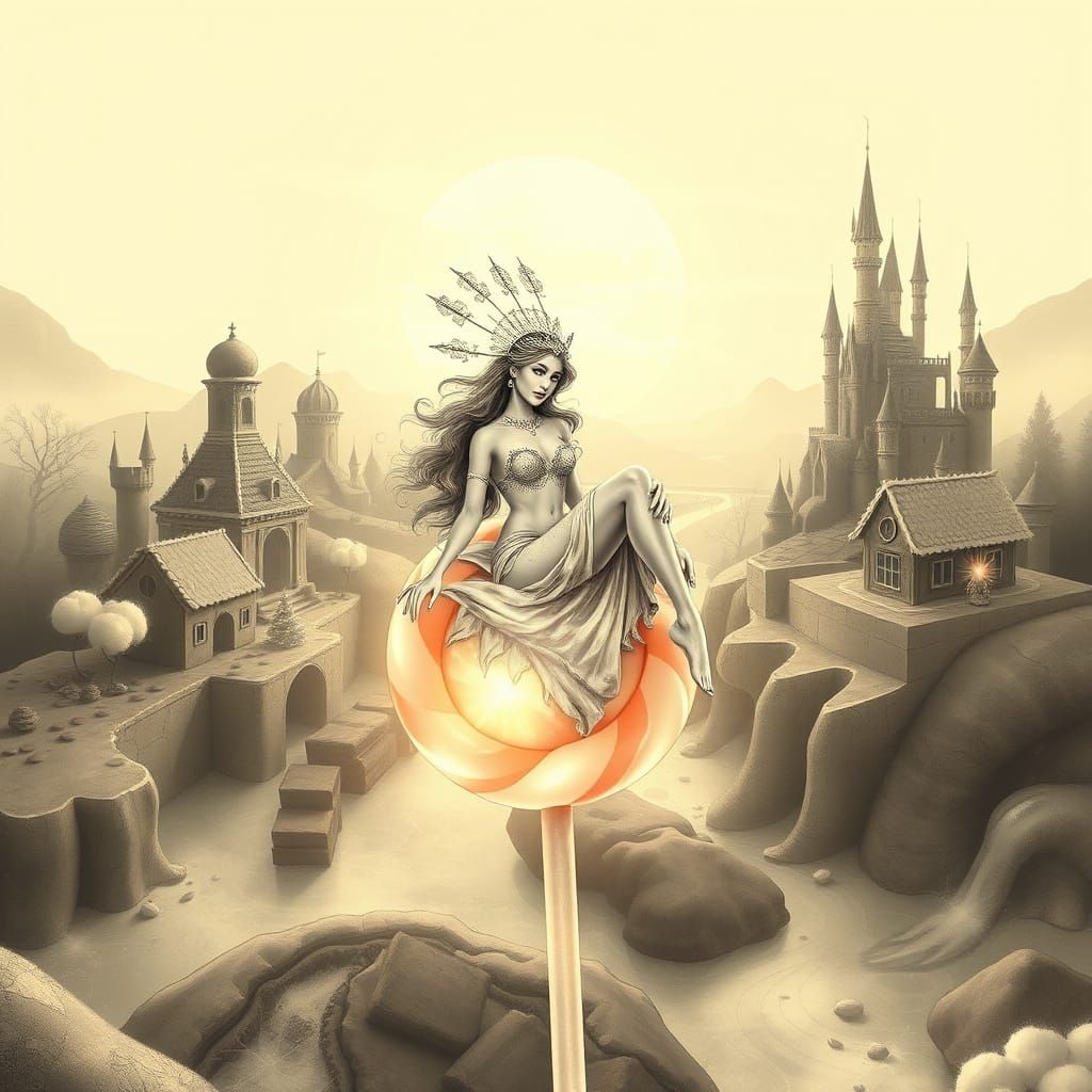 Aphrodite in Candy Land: Pastel Watercolor Dream