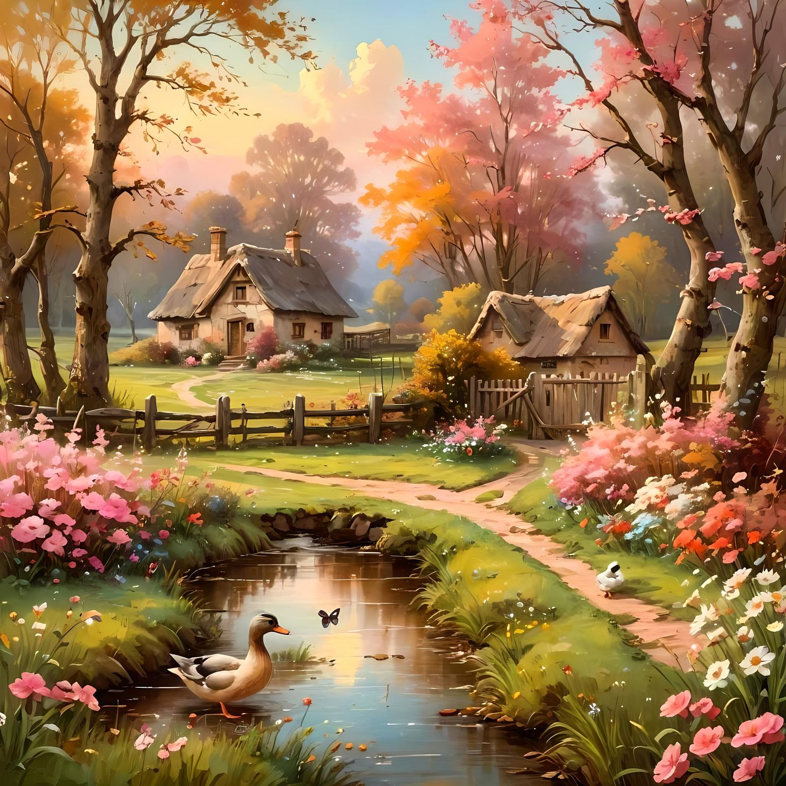 A serene autumn in a countryside 🕊️