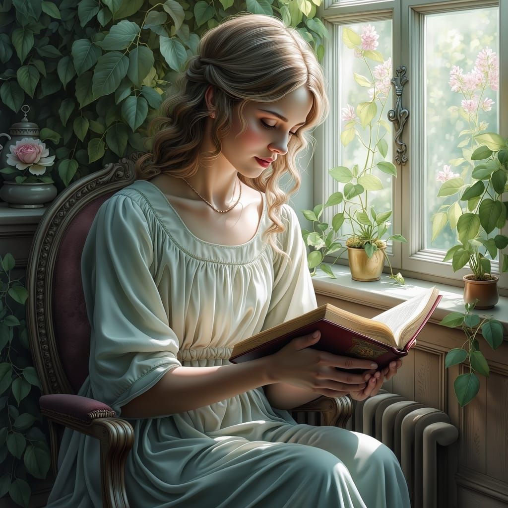 Cozy Pastel Portrait of Carreen O'Hara