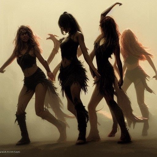 Sinister Daemonettes Dancing in Baroque Style