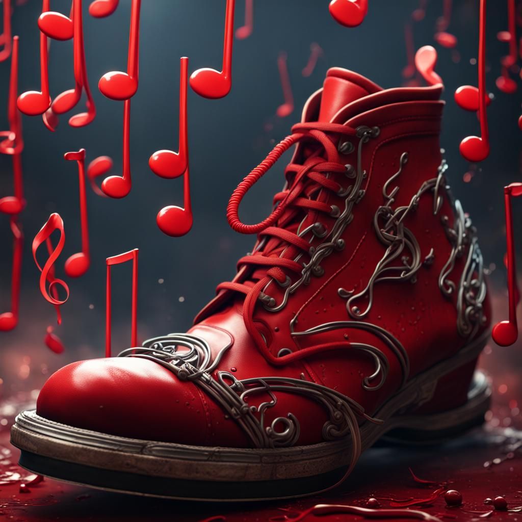 Musical Notes Trapped in Vintage Shoes
