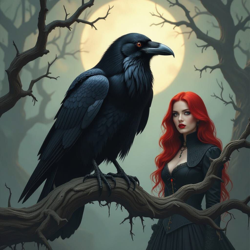 Raven and the red haired beauty