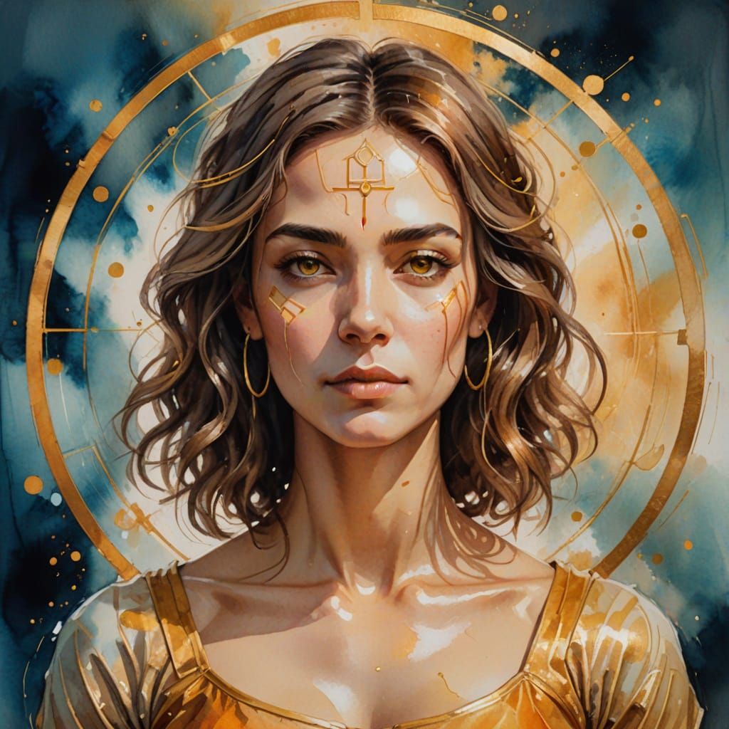 Libra Portrait with Strong Mindset in Oil Painting
