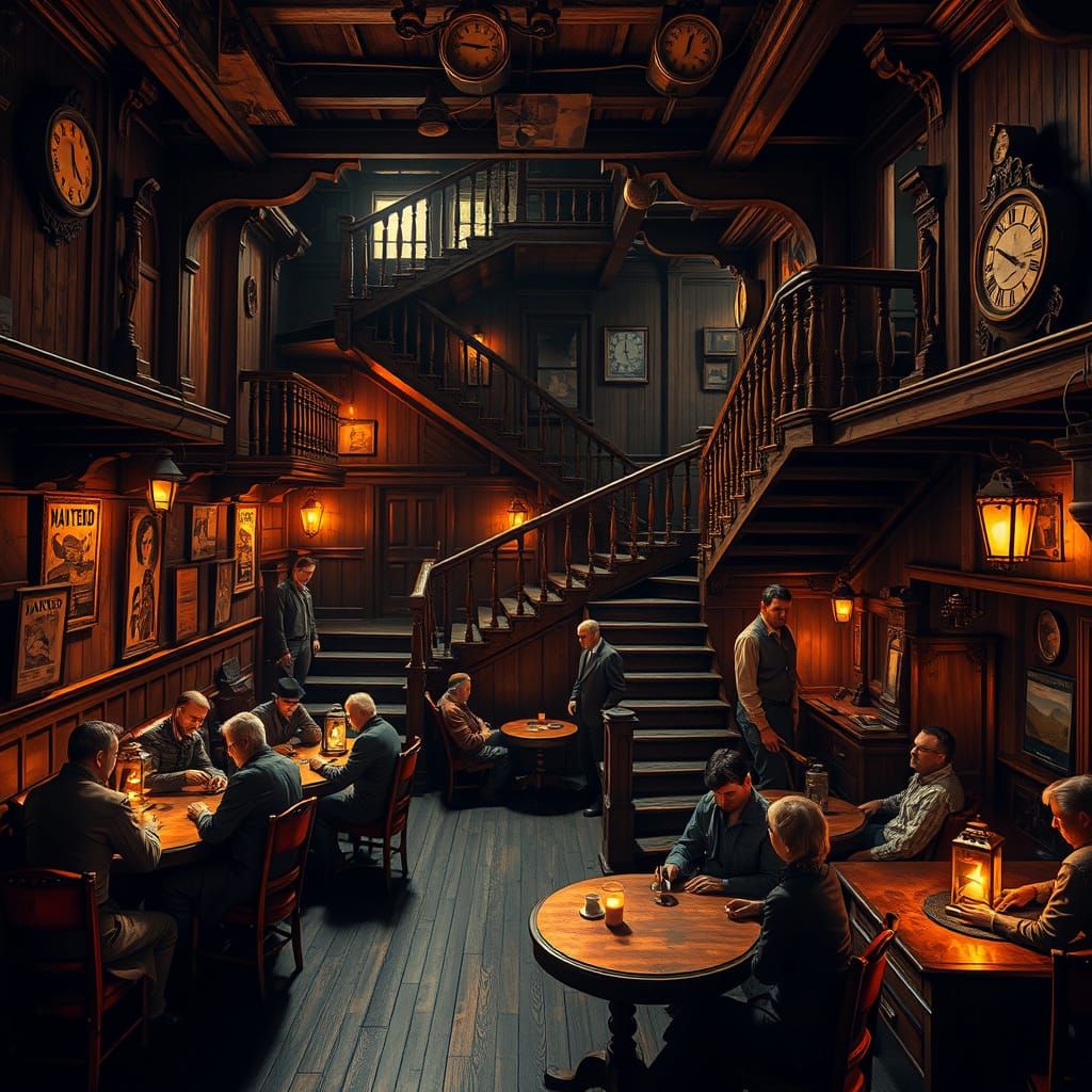 Far West Saloon in Impossible Geometry