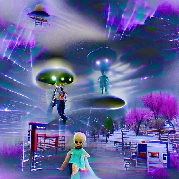Eerie Alien Abduction Scene