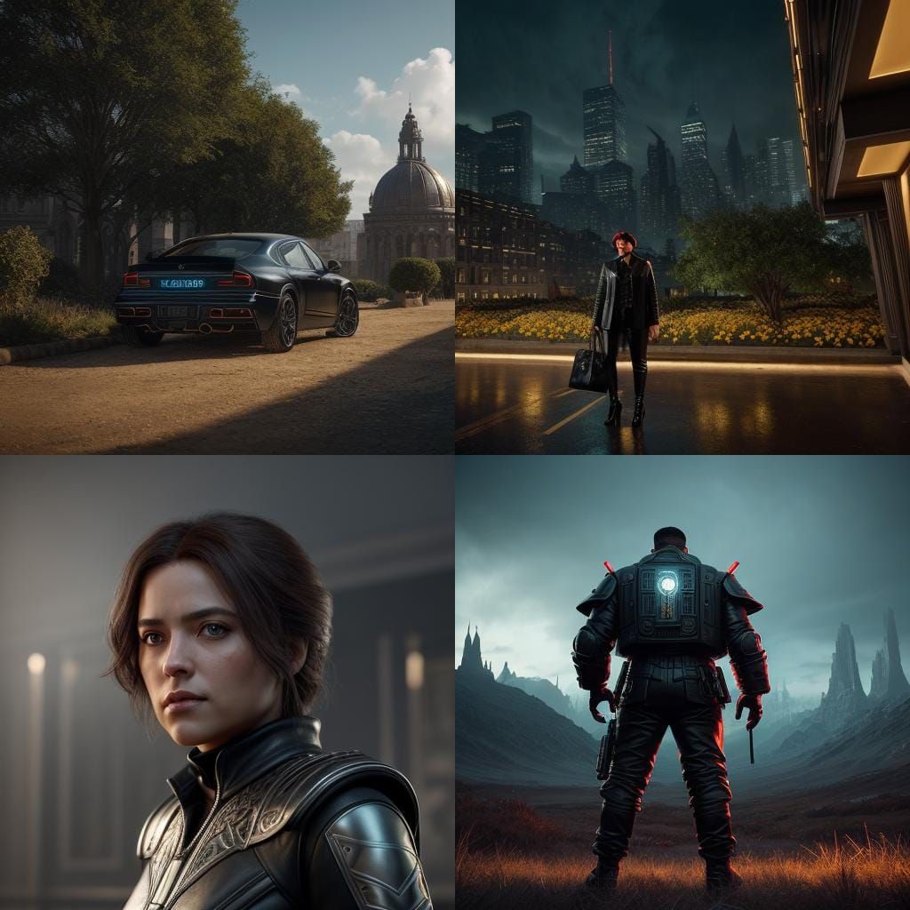 Latin Lady in Leather Outfit: Hyperrealistic Portrait