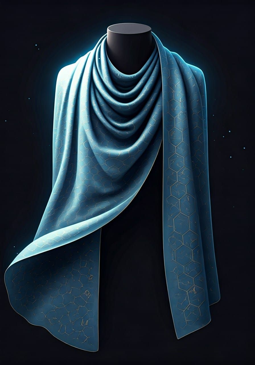 Ethereal Blue Scarf of Arcane Energy