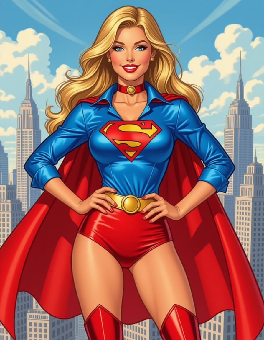 Supergirl Comic Cover in Bronze Age Style