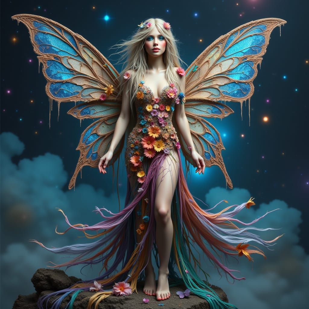 Ethereal Goddess on the Edge of a Nebula