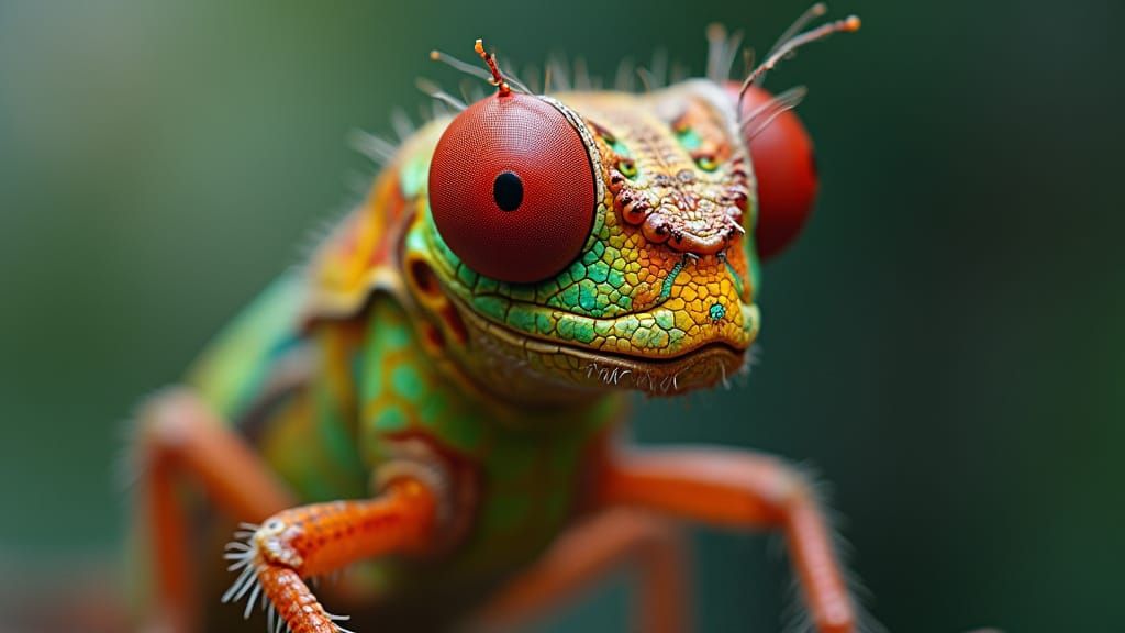 Hyperrealistic Portrait in Vibrant Colors