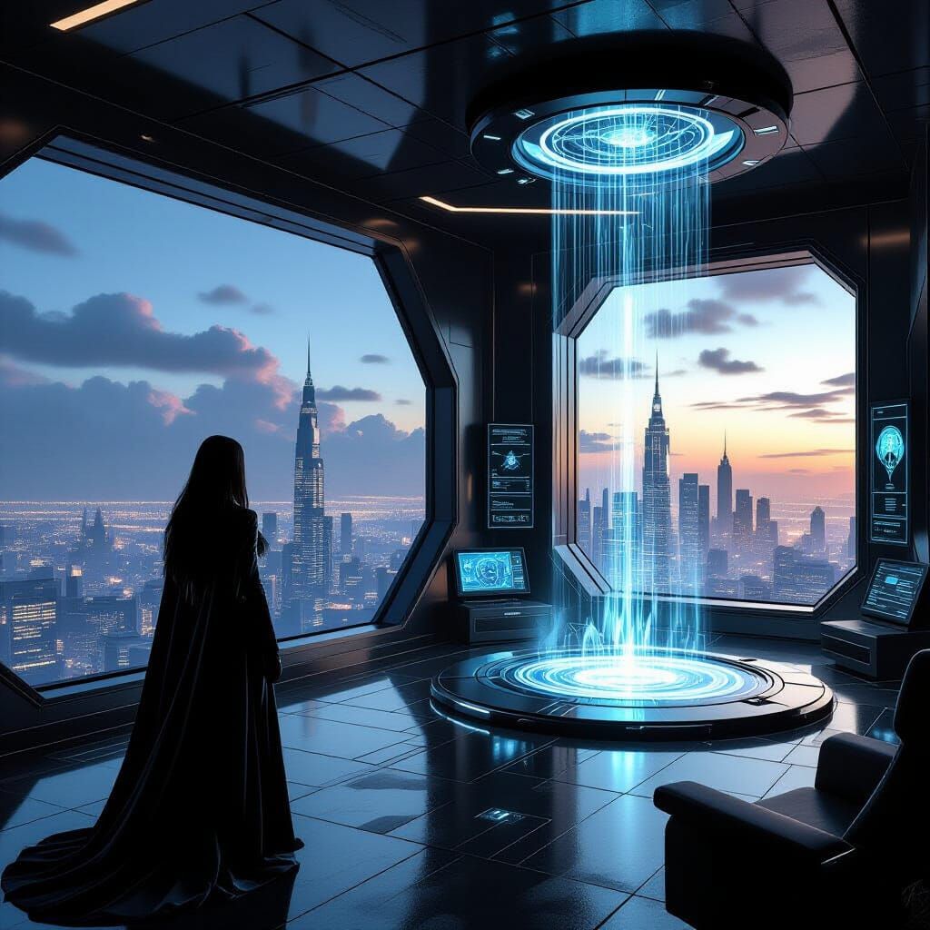 Penthouse Command Center: City Views & Supervillain Lair