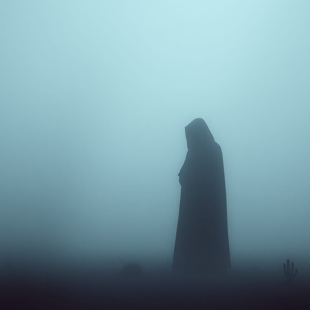 Melancholy Figure in Mist, Cinematic Style