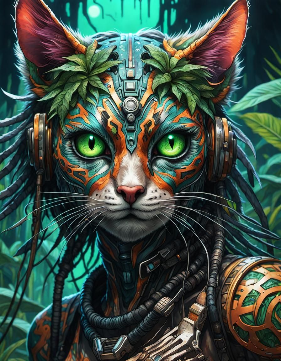 Anthro maine coon cat boy