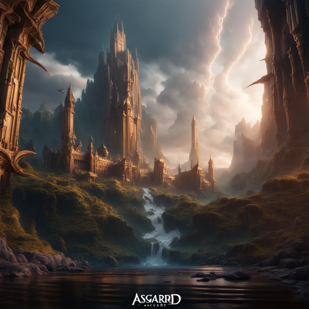 Fantastical Asgard Concept Art in Deep Color
