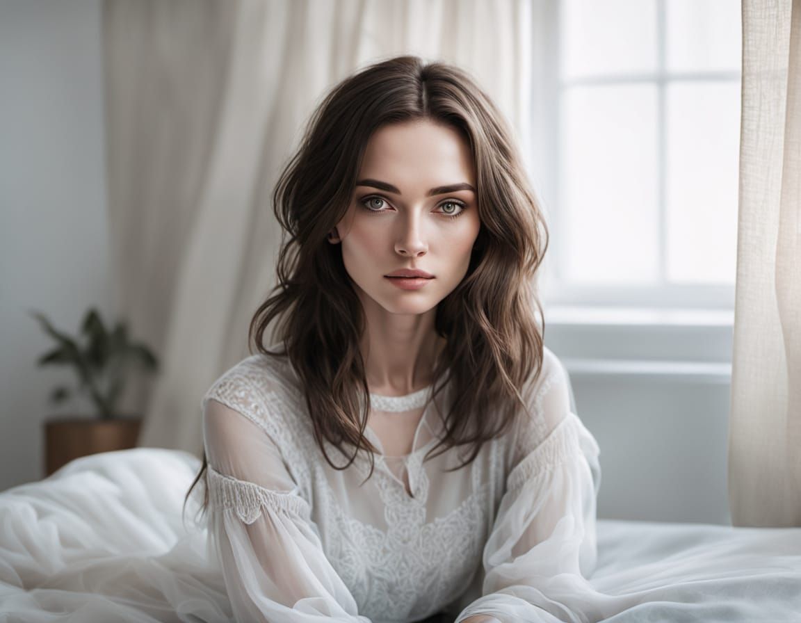 Intimate Portrait of Woman in Golden Hour Light