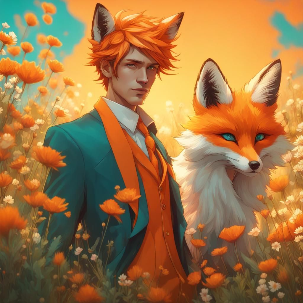 Orange Haired Fox-Boy in Sixties Suit