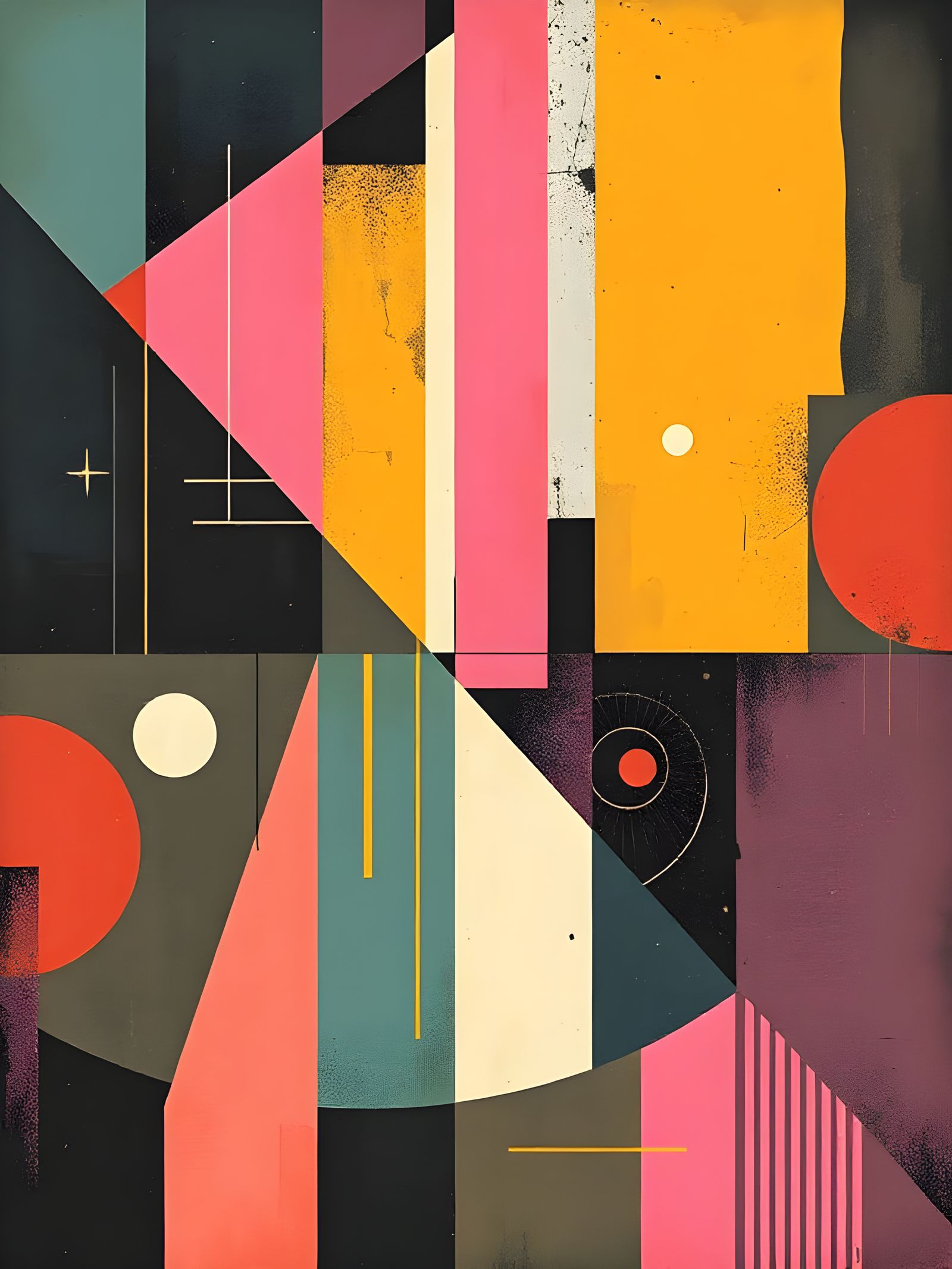 Retro Futuristic Geometric Abstractions