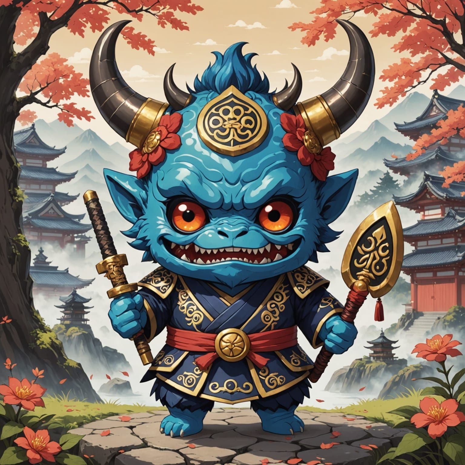 Kawaii Oni no Kami Illustration