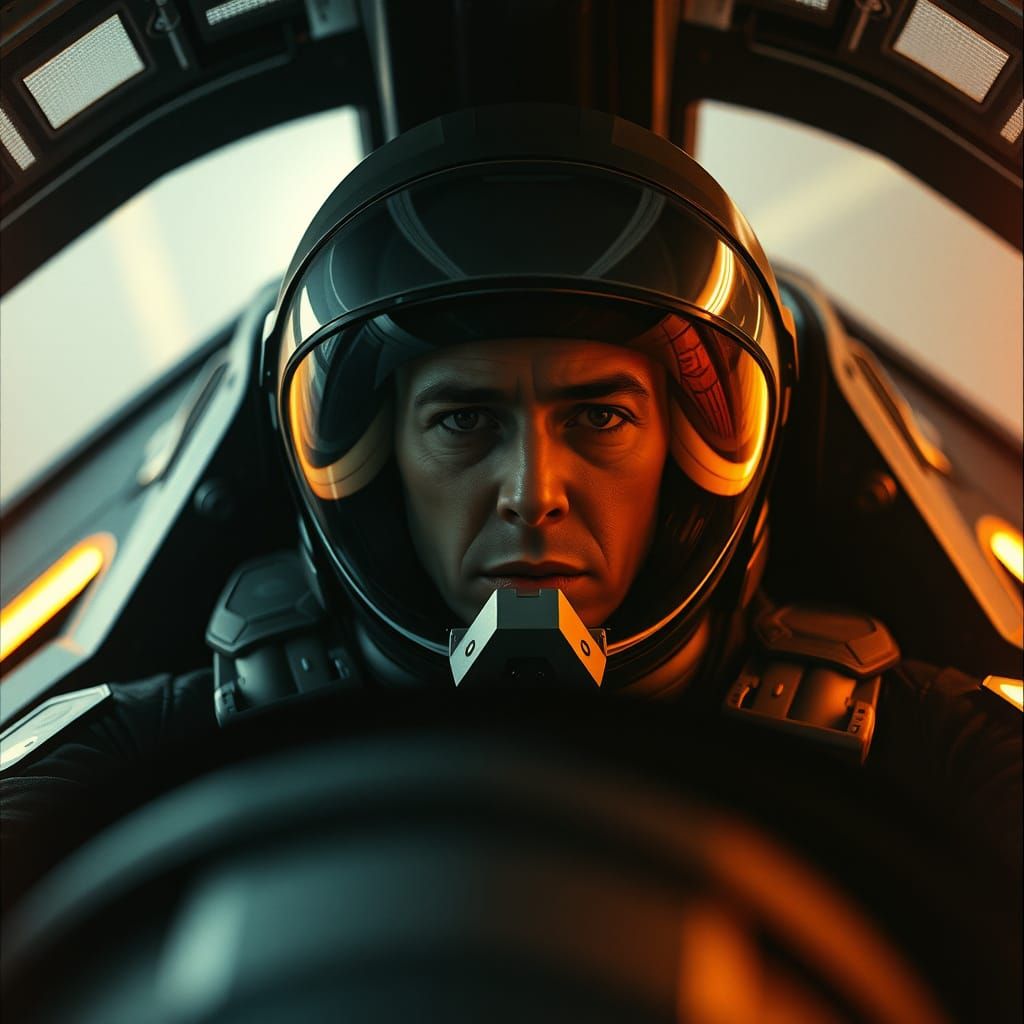Cinematic Spaceship Pilot Film Still