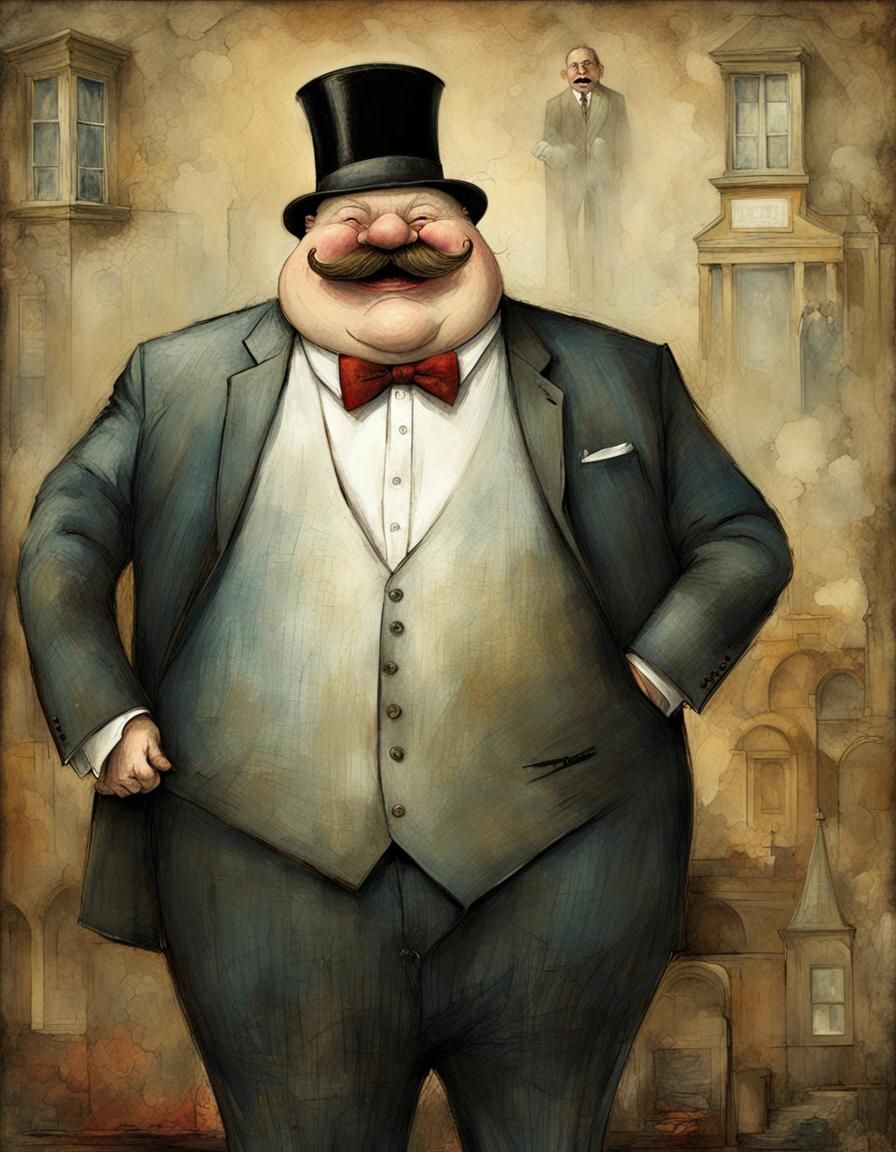 Big man dressed in a suit