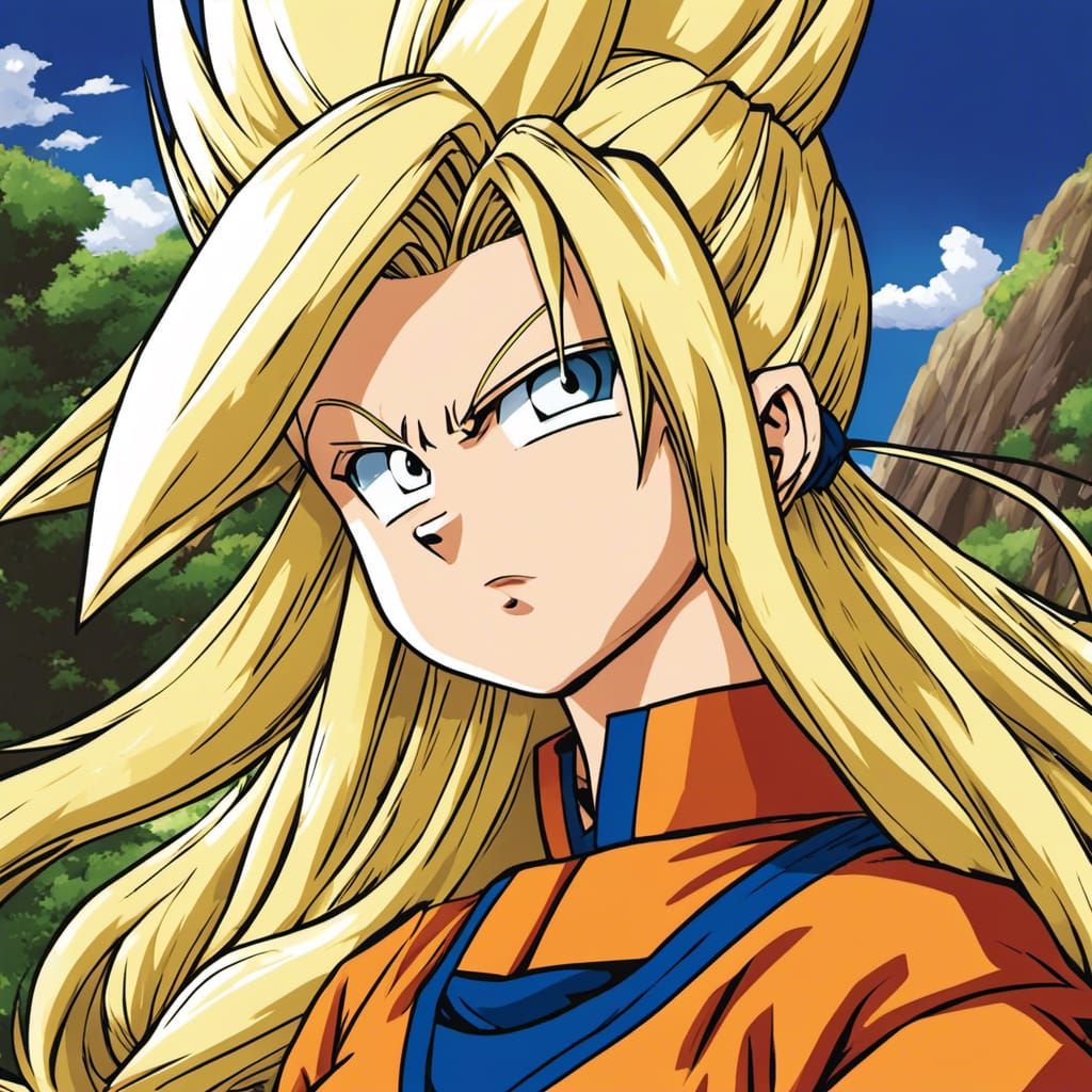 Blonde Anime Female in Dragon Ball Style