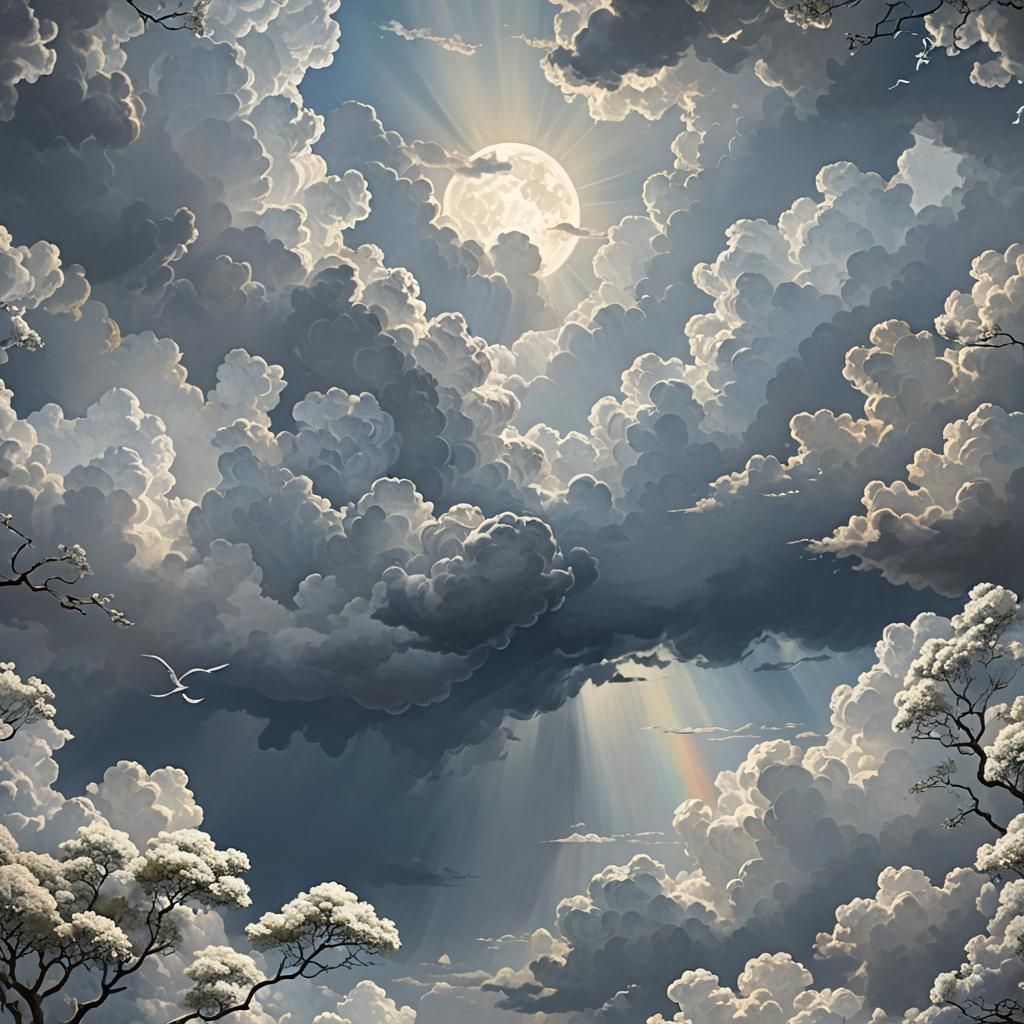 Abstract Romanticism: Silver Lining Concept