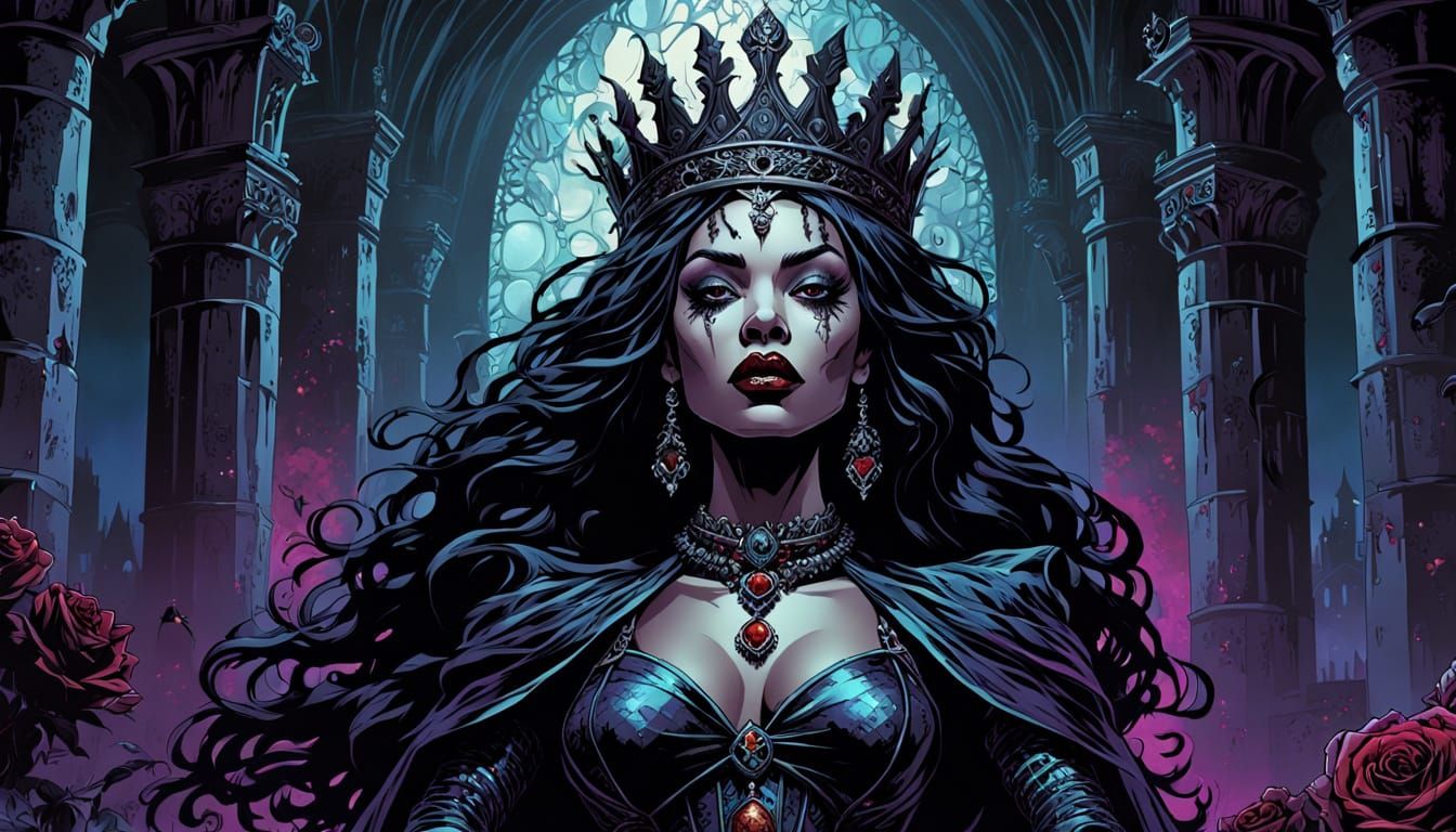 Gothic Voodoo Queen in Dark Castle
