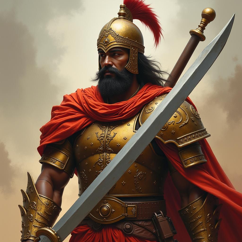 Transcendental Kshatriya Warrior Digital Rendering