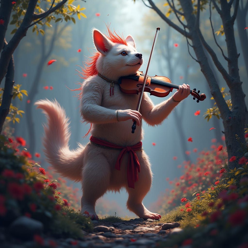 Enchanted Animal Concerto in Vibrant Colors