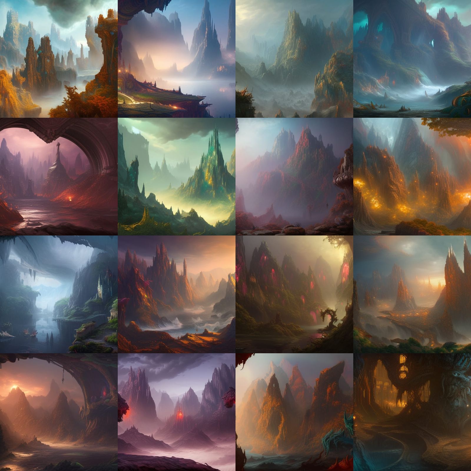 Fantastical Deep Color Matte Painting in 8K