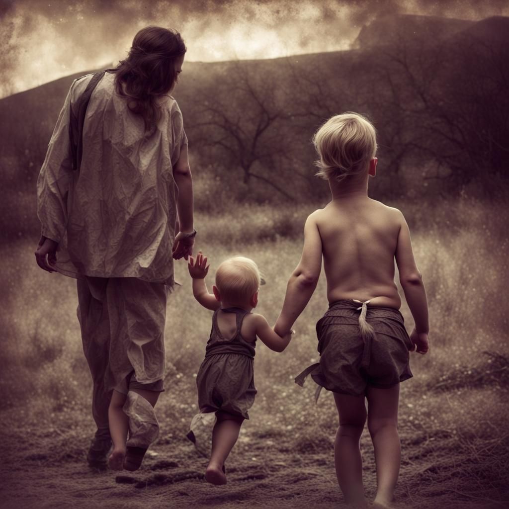 Dreamlike Scene of Children Learning