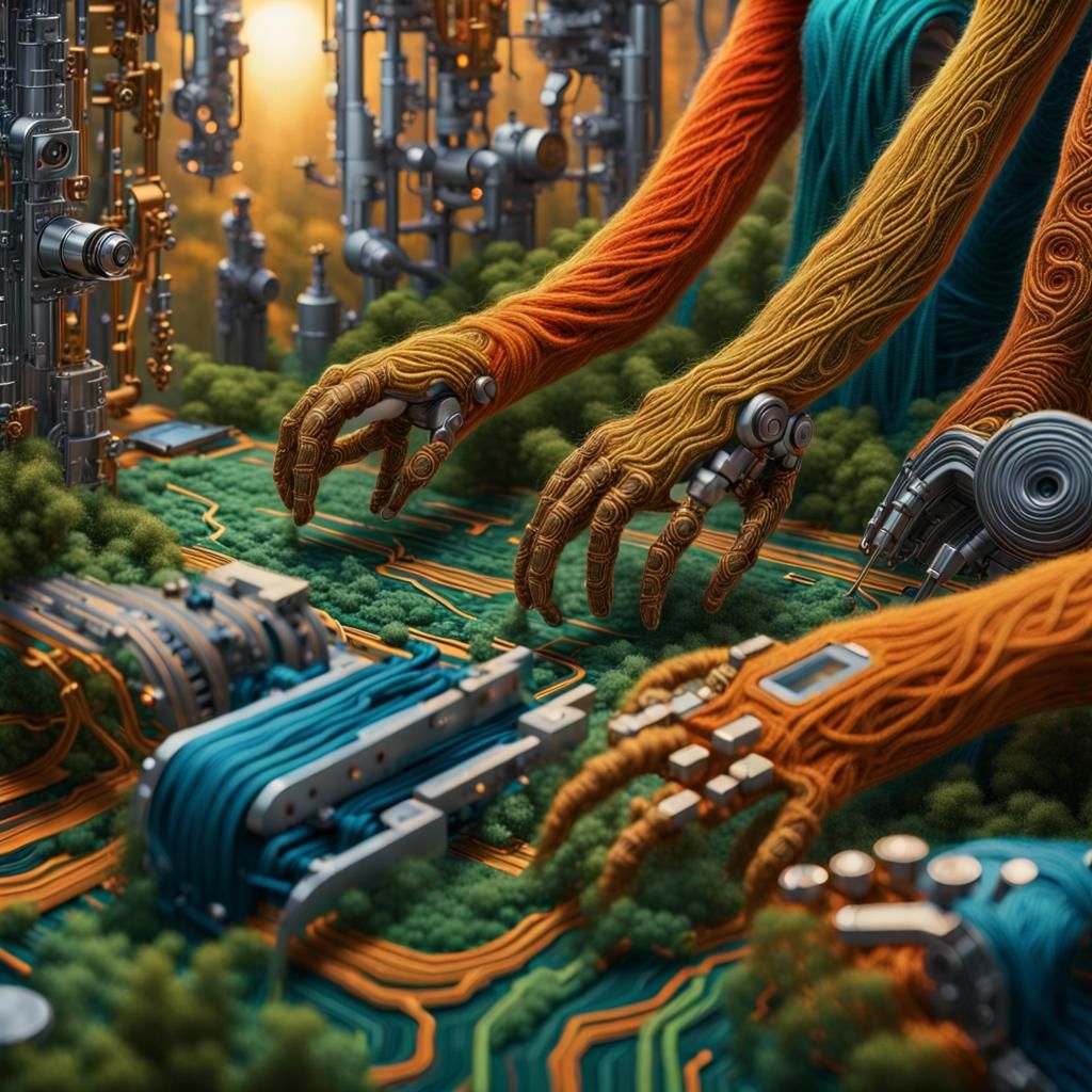 Harmonious Man-Machine Collaboration in Textile Art