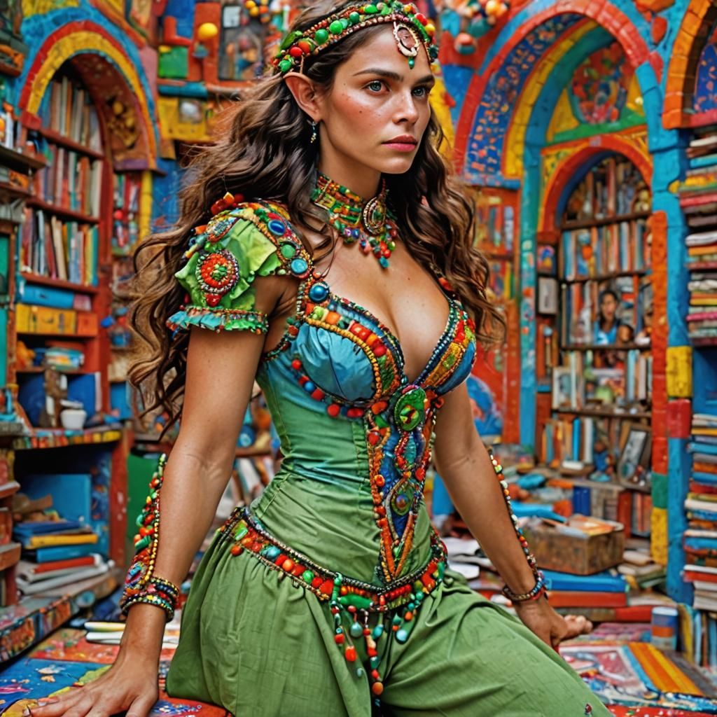 Striking Elf Portrait with Vibrant Colors