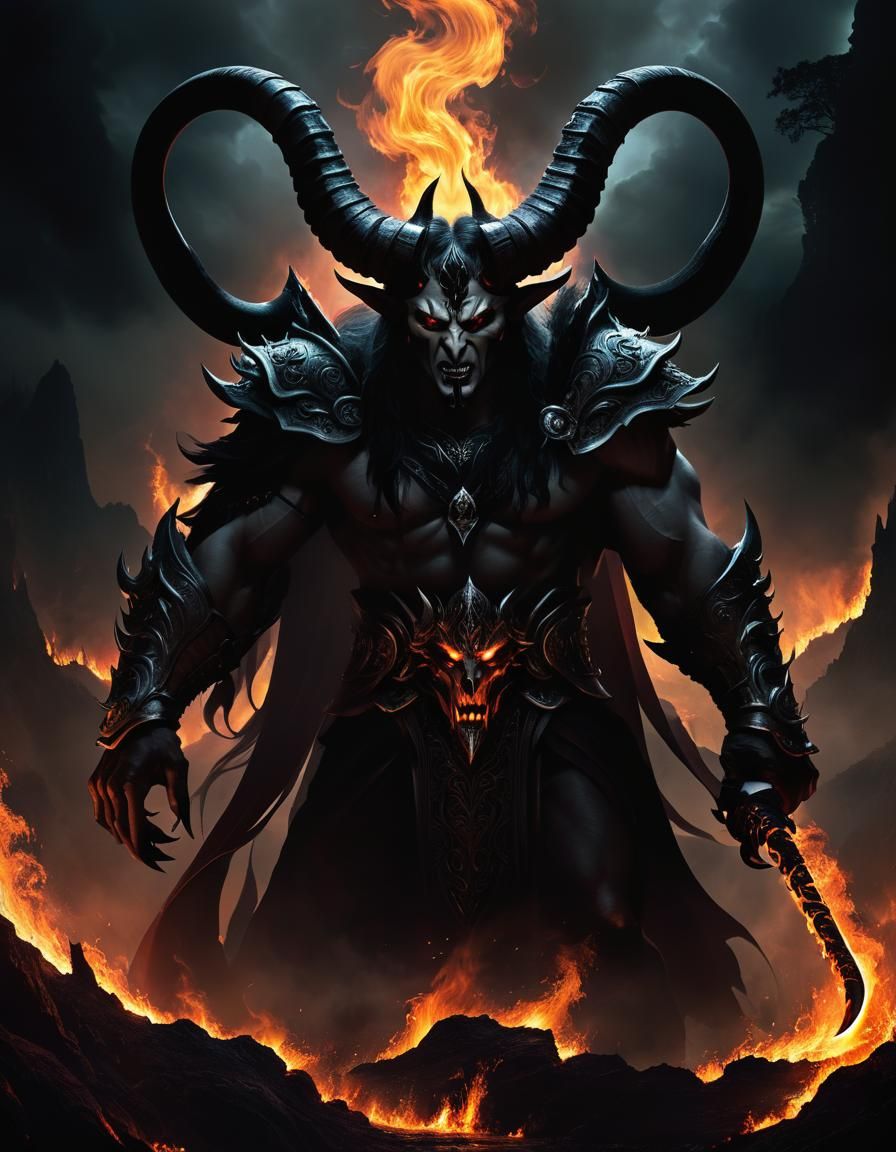 Portrait of The Evil Ancient Guardian of the Underworld, Xap...