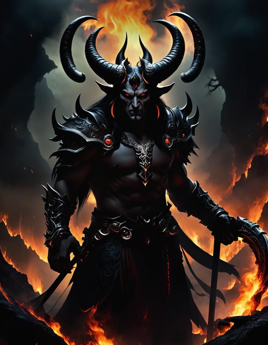 Portrait of The Evil Ancient Guardian of the Underworld, Xap...