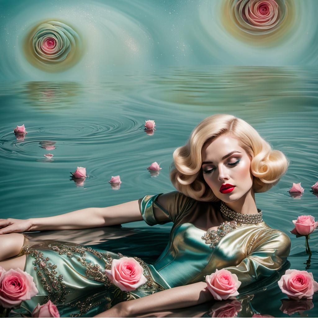 Retro-Futurist Portrait in Pastel Hues