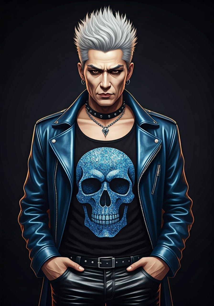 Korean Man in Gothic Outfit: Shounen Anime Style