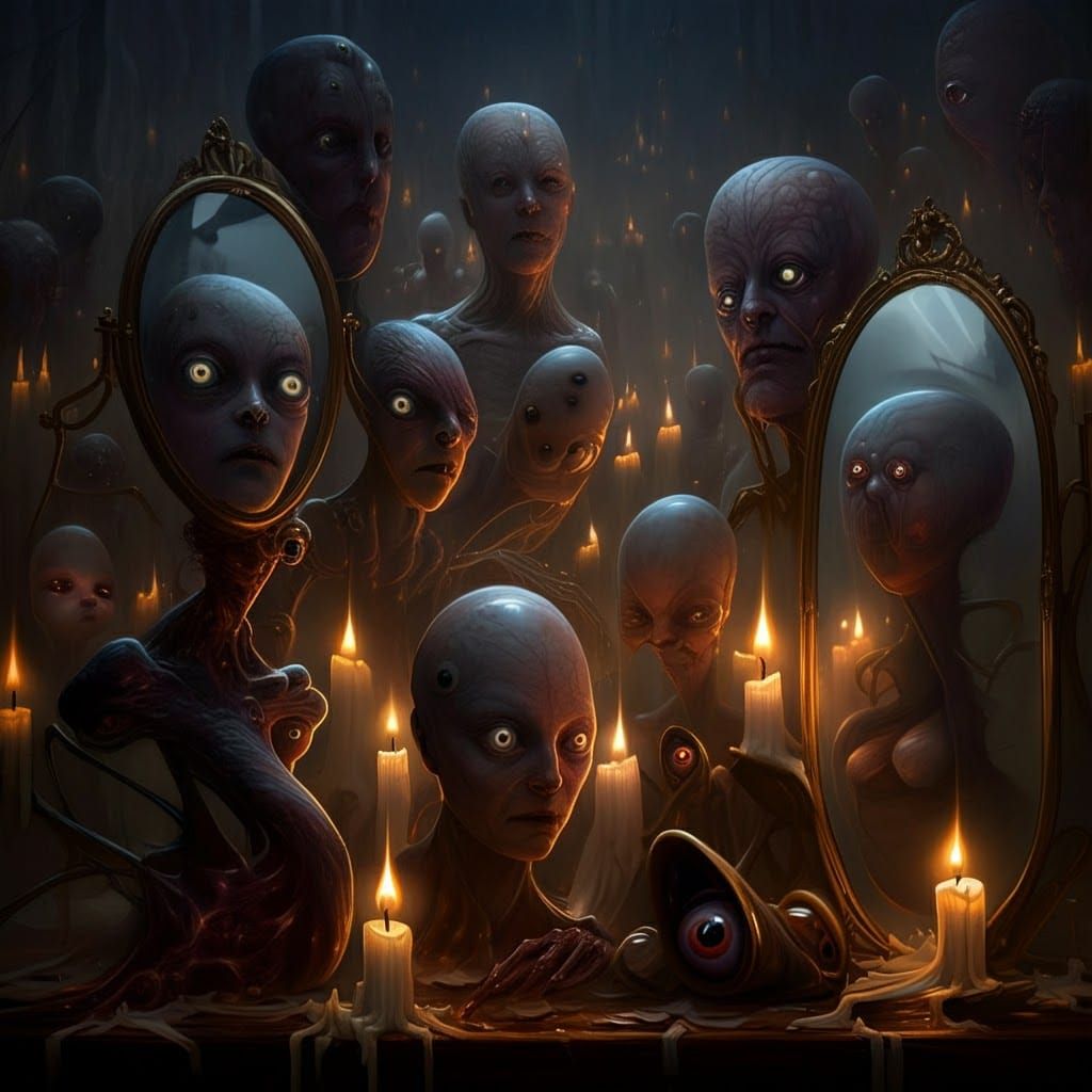 Surreal Creatures Emerge from Shadowy Dreamscape