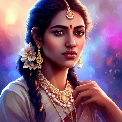 Beautiful South Indian Woman Portrait in Unreal Engine 5